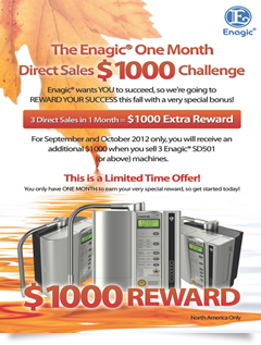 Take the Enagic One Month Direct Sales Challenge!