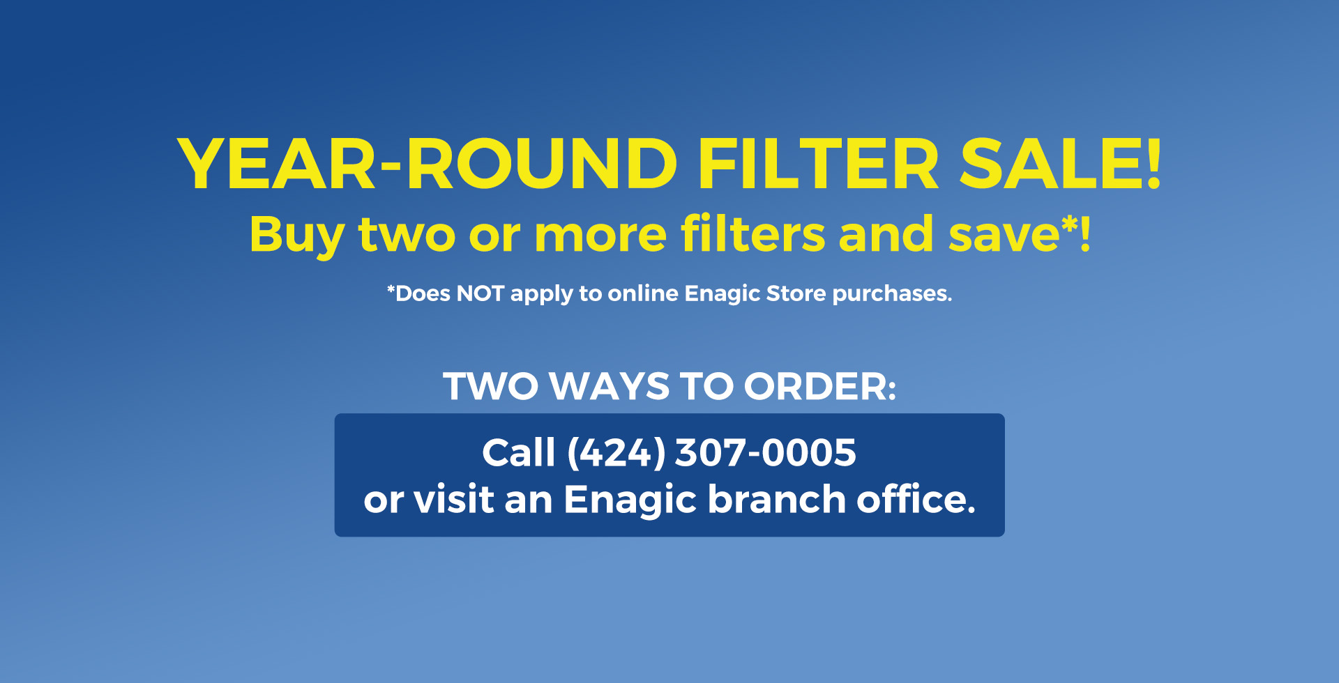 Annual Filter Sale